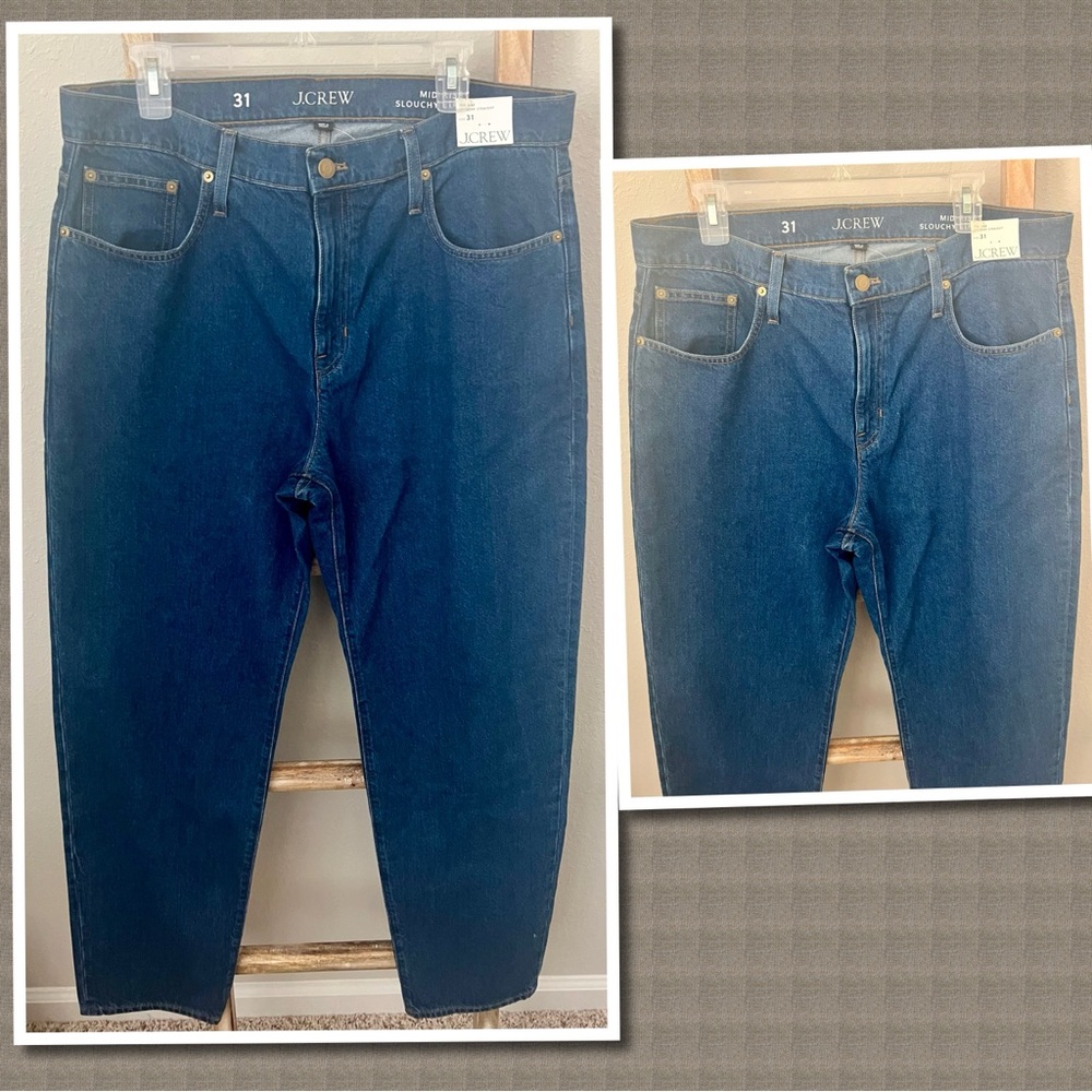 NWT J CREW MID-RISE SLOUCHY STRAIGHT JEAN SZ 31